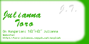 julianna toro business card